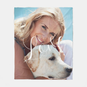 Love My Dog Foto Fleece Deken