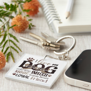 LOVE MY DOG Fotonaam Beschrijvende woorden Sleutelhanger