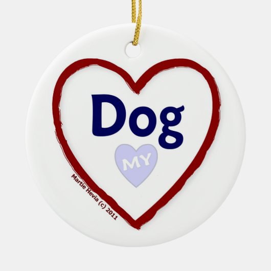 Love My Dog Keramisch Ornament (Voorkant)