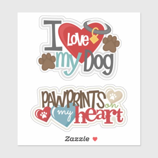 Love My Dog Vinyl Sticker (Vel)