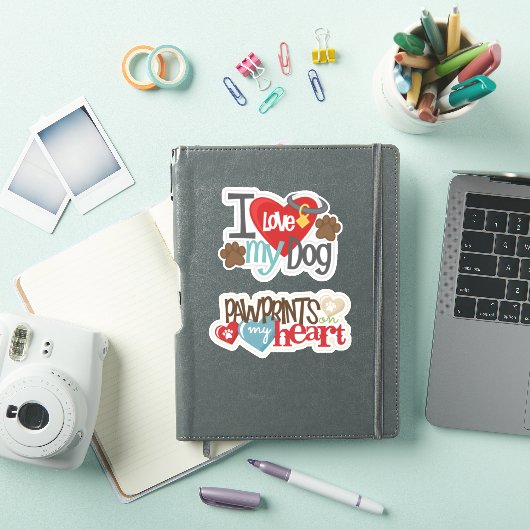 Love My Dog Vinyl Sticker (iPad Cover)