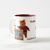 Love My Dziadziu Cute Beer Poland Grandfather Tweekleurige Koffiemok (Voorkant links)