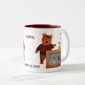 Love My Dziadziu Cute Beer Poland Grandfather Tweekleurige Koffiemok (Voorkant rechts)