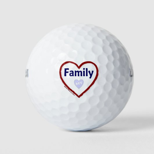Love My Family Golfballen (Voorkant)