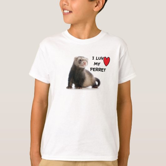 Love My Ferret Tee shirts (Voorkant)