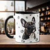 Love My French Bulldog Pawprint Pattern Mok