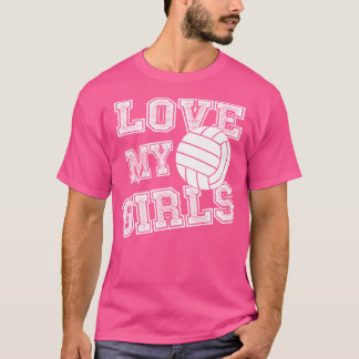 Love My Girls Volleybal Shirt voor Moms-Schattige 