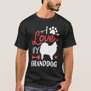 Love My Granddog Pomeranian Dog Grandma Grandpa T-shirt