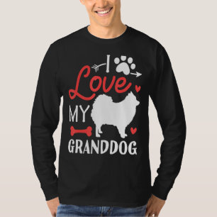Love My Granddog Pomeranian Dog Grandma Grandpa T-shirt