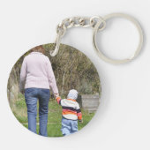 Love My Grandma Personalized Photo Sleutelhanger (Achterkant)