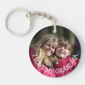 Love My Grandma Personalized Photo Sleutelhanger (Voorkant)