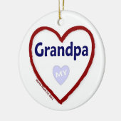 Love My Grandpa Keramisch Ornament (Links)