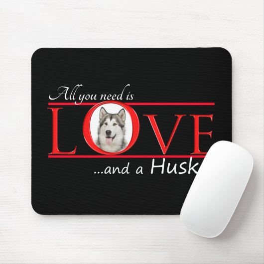 Love My Husky Mousepad Muismat (Met muis)