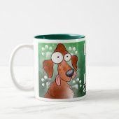 Love My Irish Setter Cartoon 11oz Tweekleurige Koffiemok (Links)
