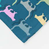 Love My Kat Your Cat Photo Print Blauwgroen Fleece Deken (Hoek)