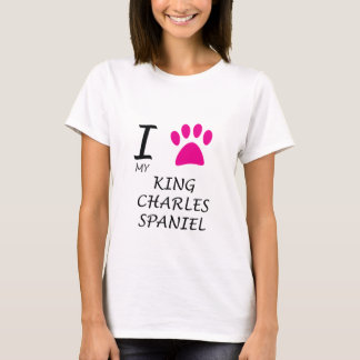 Love My King Charles Spaniel Badge T-shirt