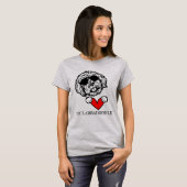 Love My Labradoodle Dog Heart T-Shirt (Voorkant volledig)