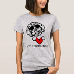Love My Labradoodle Dog Heart T-Shirt