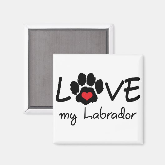 Love My Labrador Magneet (Voorkant / Achterkant)