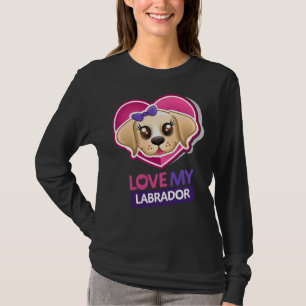 Love My Labrador Vrouw Yellow Labrador T-shirt