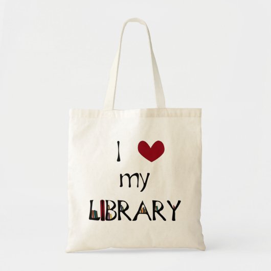 Love My Library Tote Bag (Voorkant)
