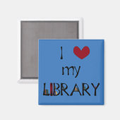 Love My Library - Verander van kleur Magneet (Voorkant / Achterkant)