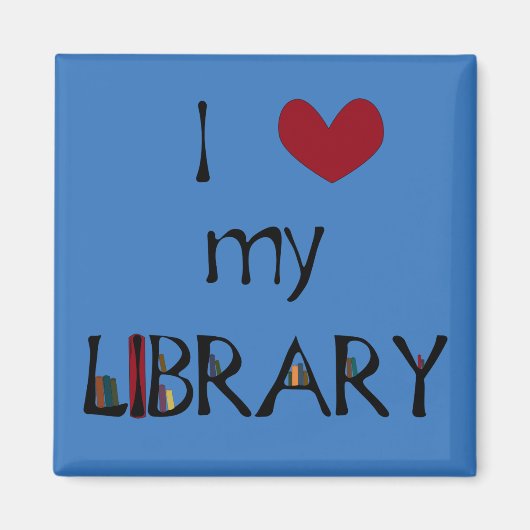 Love My Library - Verander van kleur Magneet (Voorkant)
