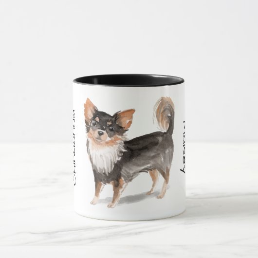 Love My Long Haired Chihuahua Mok (Midden)