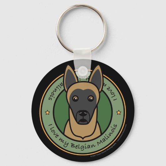 Love My Malinois Sleutelhanger (Voorkant)