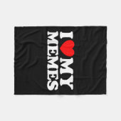 Love My Memes Funny Meme Creator Online Fleece Deken (Voorkant (Horizontaal))