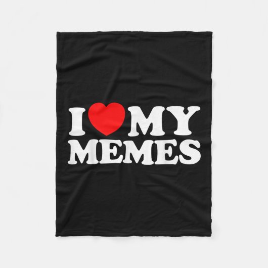 Love My Memes Funny Meme Creator Online Fleece Deken (Voorkant)