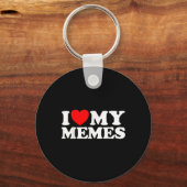 Love My Memes Funny Meme Creator Online Sleutelhanger (Voorkant)
