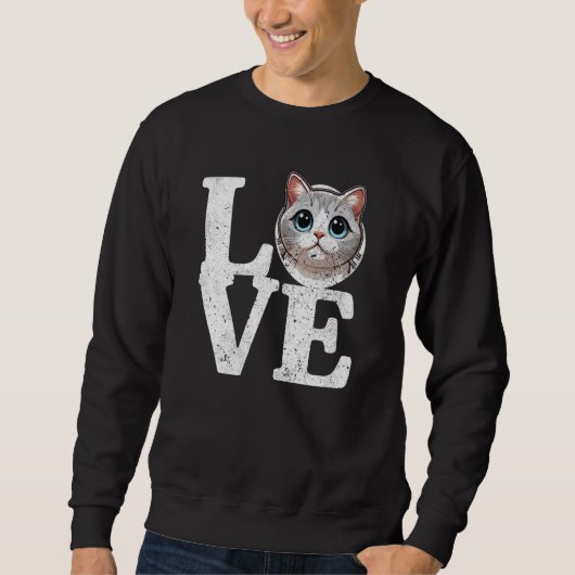 LOVE My Meow Cat Funny Trui (Voorkant)