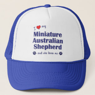 Love My Miniature Australian Shepherd (Vrouw Dog) Trucker Pet