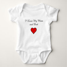 Love My Mom and Dad Bodysuit met korte mouwen