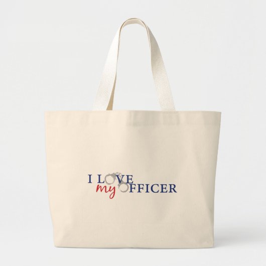 Love My Officer Grote Tote Bag (Voorkant)
