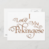 Love My Pekingese Briefkaart (Voorkant / Achterkant)