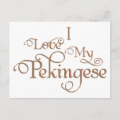 Love My Pekingese Briefkaart (Voorkant)