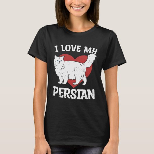 Love My Persian Cat Pet Animals Cats Owner Graphi T-shirt (Voorkant)