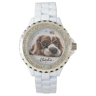 Love My Pet Dog Photo Template Horloge