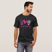 Love My Pitbull T-shirt Pitbull Mam Funny Peace Lo (Voorkant volledig)