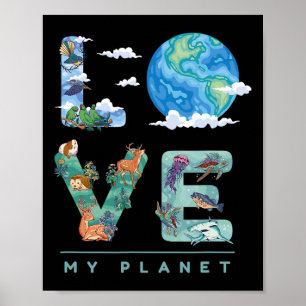 Love My Planet Earth Day Milieu Poster