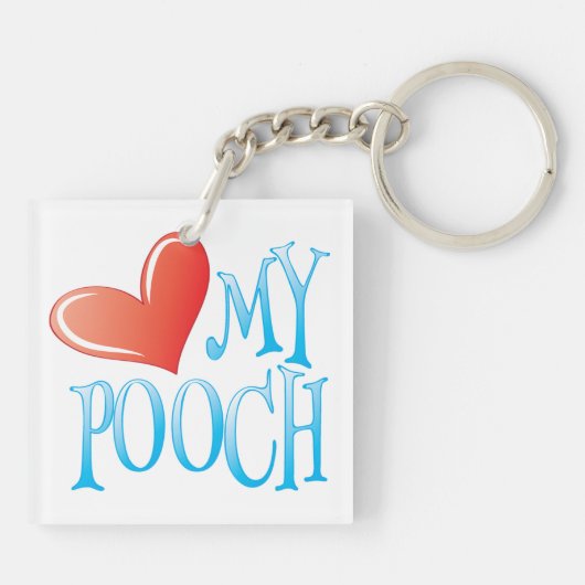 Love My Pooch Sleutelhanger (Achterkant)