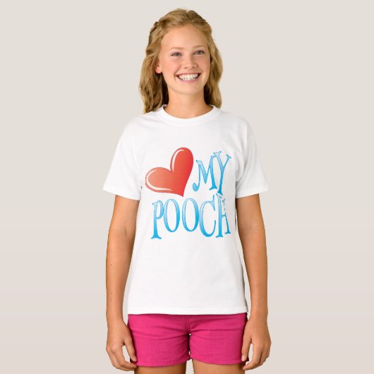 Love My Pooch T-shirt (Voorkant volledig)