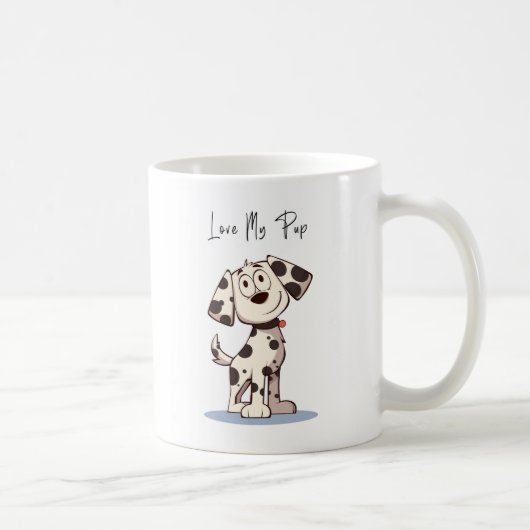 Love My Pup Mug – Cute Dog Illustration with Maroo Koffiemok (Rechts)