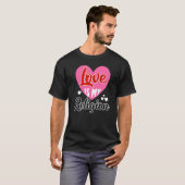 Love My Religion Heart Romantic Relatie Valen T-shirt (Voorkant volledig)