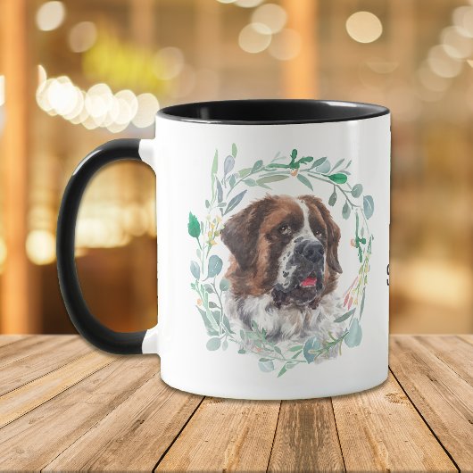Love My Saint Bernard krans koffie Mok