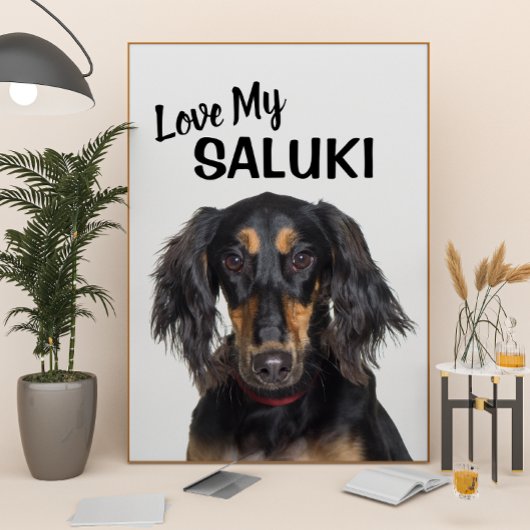 Love My Saluki Portrait Poster