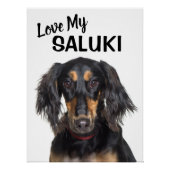 Love My Saluki Portrait Poster (Voorkant)
