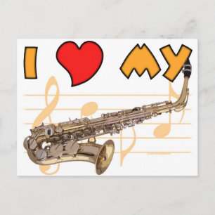 Love My Sax Briefkaart